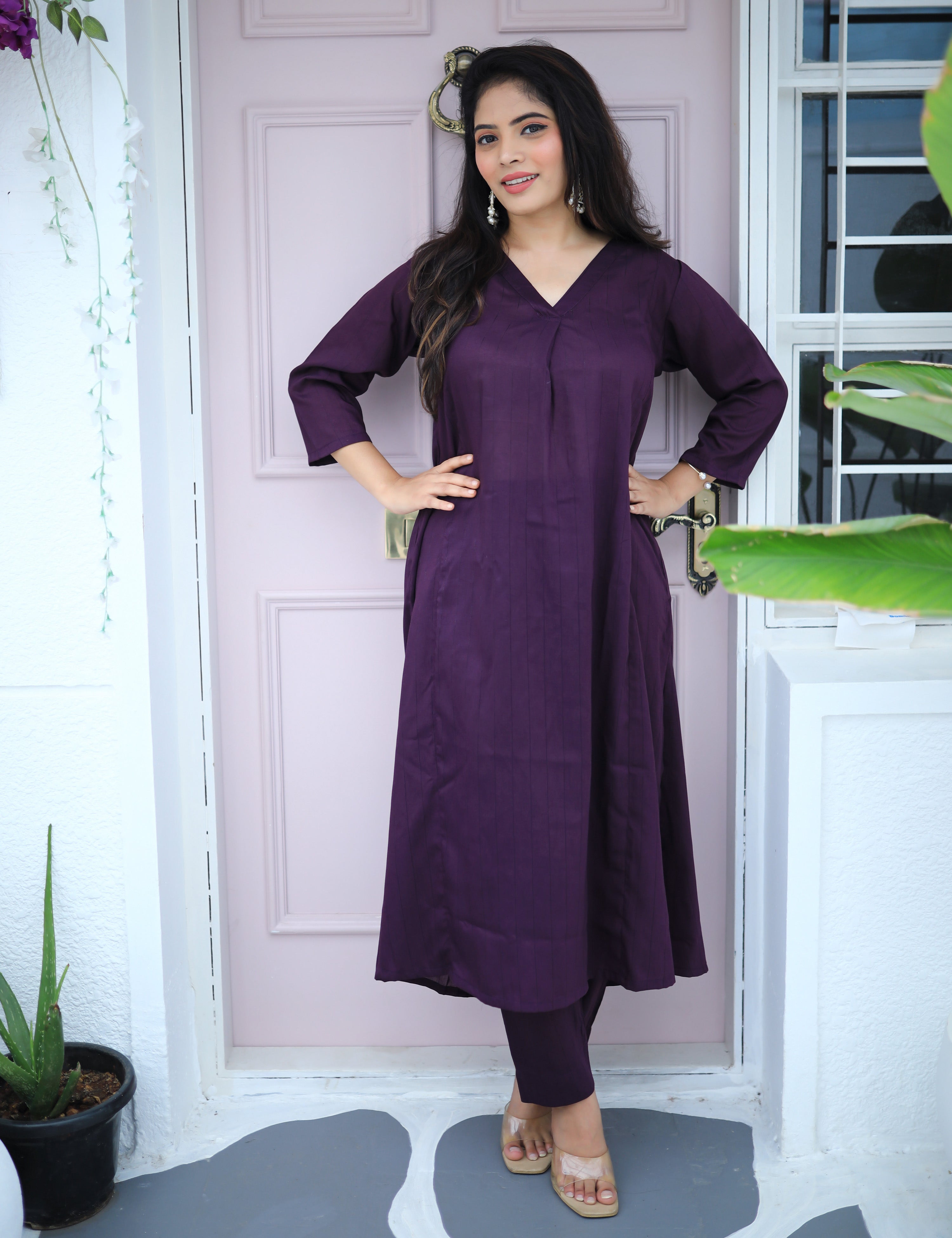 Details more than 138 plain purple kurti designs best